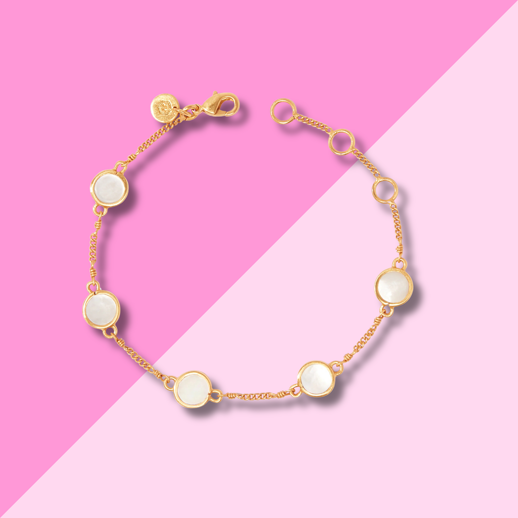Julie Vos Valencia Delicate Bracelet Mother of Pearl