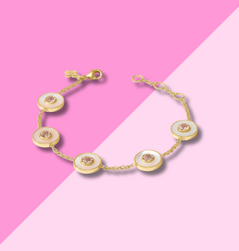 Julie Vos Colette Circle Delicate Bracelet - Champagne