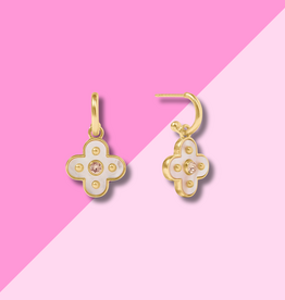 Julie Vos Colette Hoop & Charm Earring - Champagne