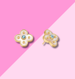 Julie Vos Colette Stud - Chalcedony Blue