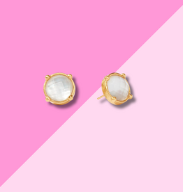 Julie Vos Honey Stud - Iridescent Clear Crystal