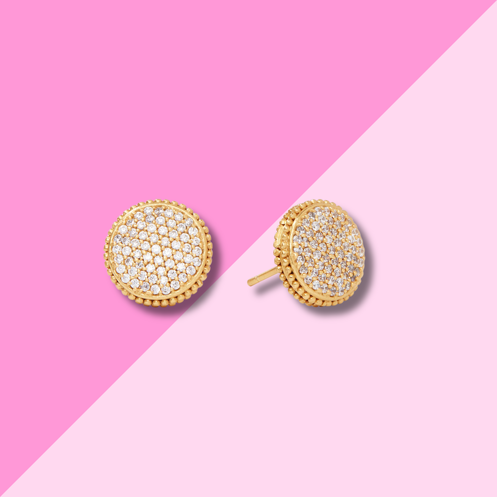 Julie Vos Fleur de Lis Stud - Cubic Zirconia