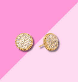 Julie Vos Fleur de Lis Stud - Cubic Zirconia