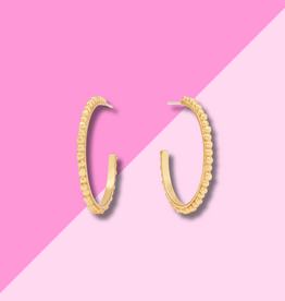 Julie Vos Colette Bead Hoop - Gold - M