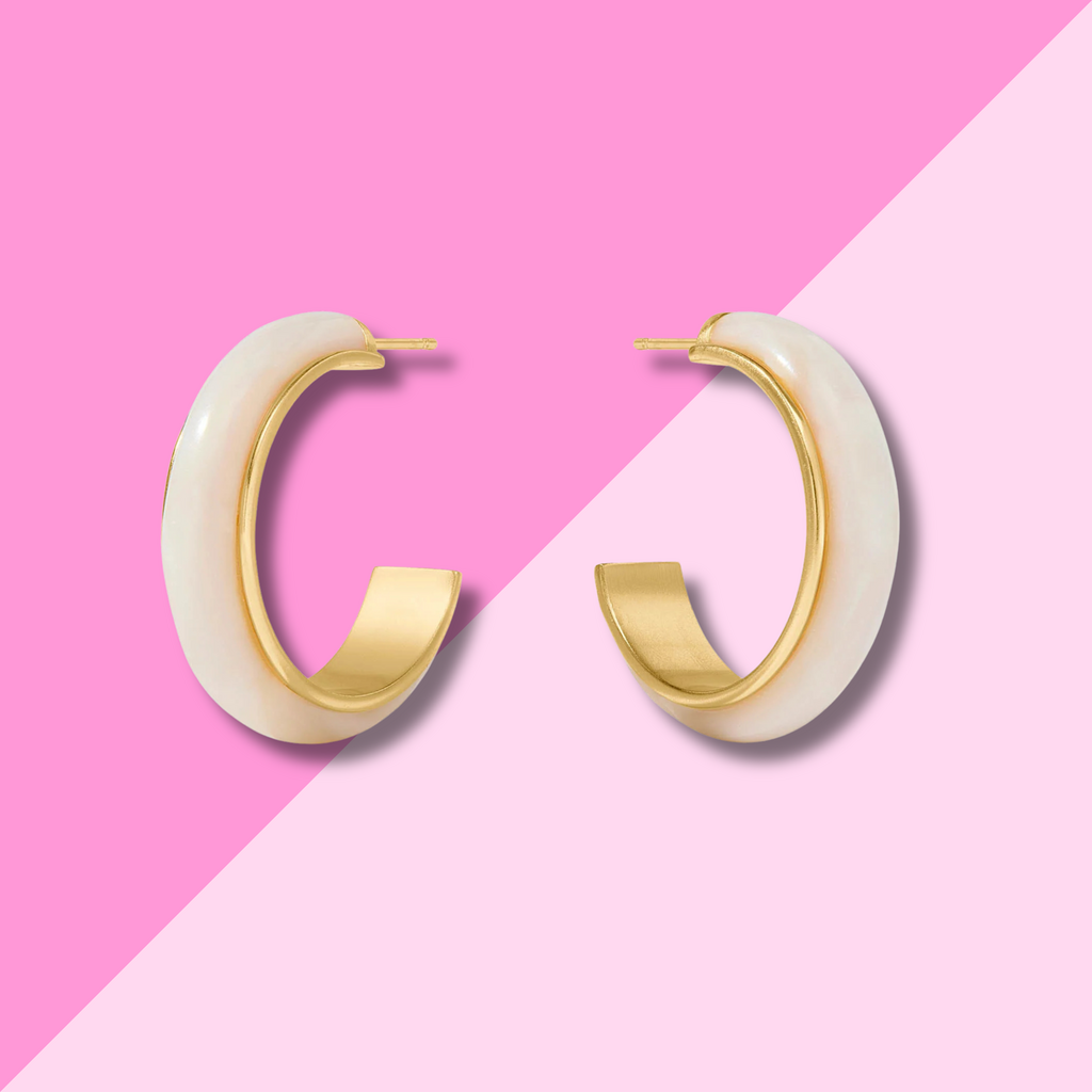 Julie Vos Carnaby Hoop - Colette - Alabaster - M