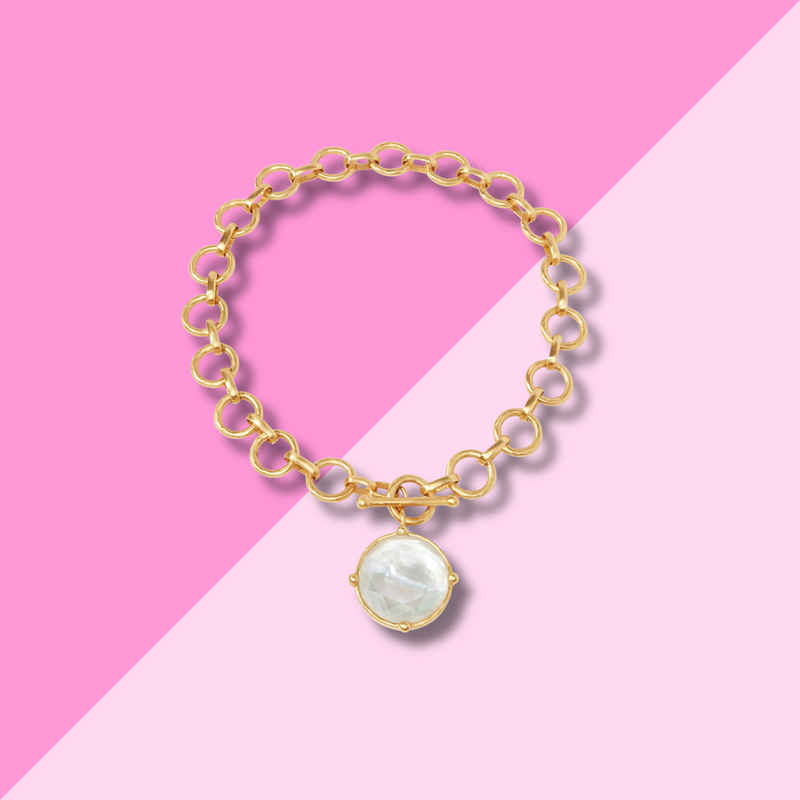 Julie Vos Honeybee Statement Necklace - Clear Crystal