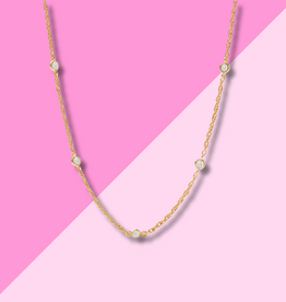 Julie Vos Celeste Delicate Station Necklace - Cubic Zirconia