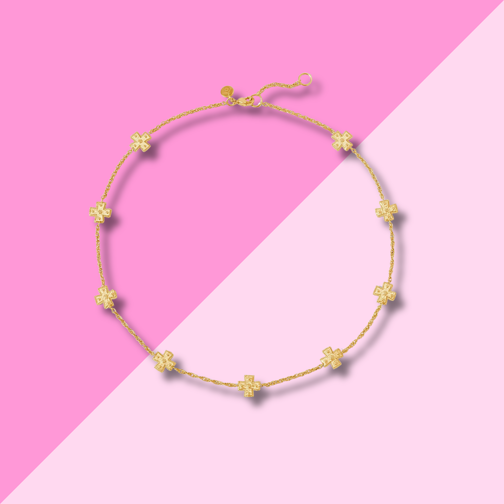 Julie Vos Malta Canterbury Delicate Station Necklace