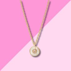 Julie Vos Colette Circle Delicate Necklace - Champagne