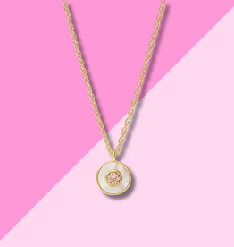Julie Vos Colette Circle Delicate Necklace - Champagne