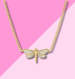 Julie Vos Dragonfly Pave Delicate Necklace