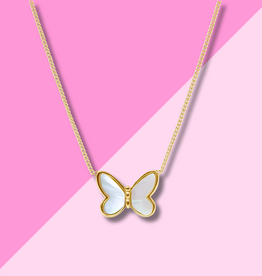 Julie Vos Papillon Delicate Necklace - Mother of Pearl