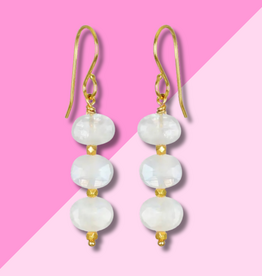 AMELIA ROSE JEWELRY Rainbow Moonstone Dangles