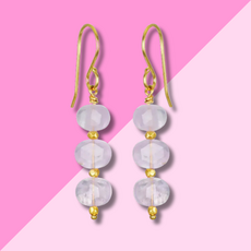 AMELIA ROSE JEWELRY Pink Amethyst Dangles