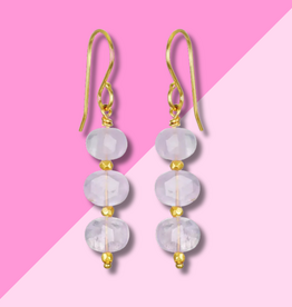 AMELIA ROSE JEWELRY Pink Amethyst Dangles