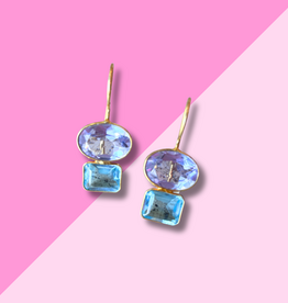 AMELIA ROSE JEWELRY Double Valencia - Lilac & Sky Blue