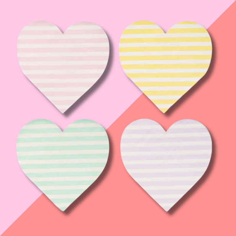 My Mind's Eye Striped Hearts Napkin Set