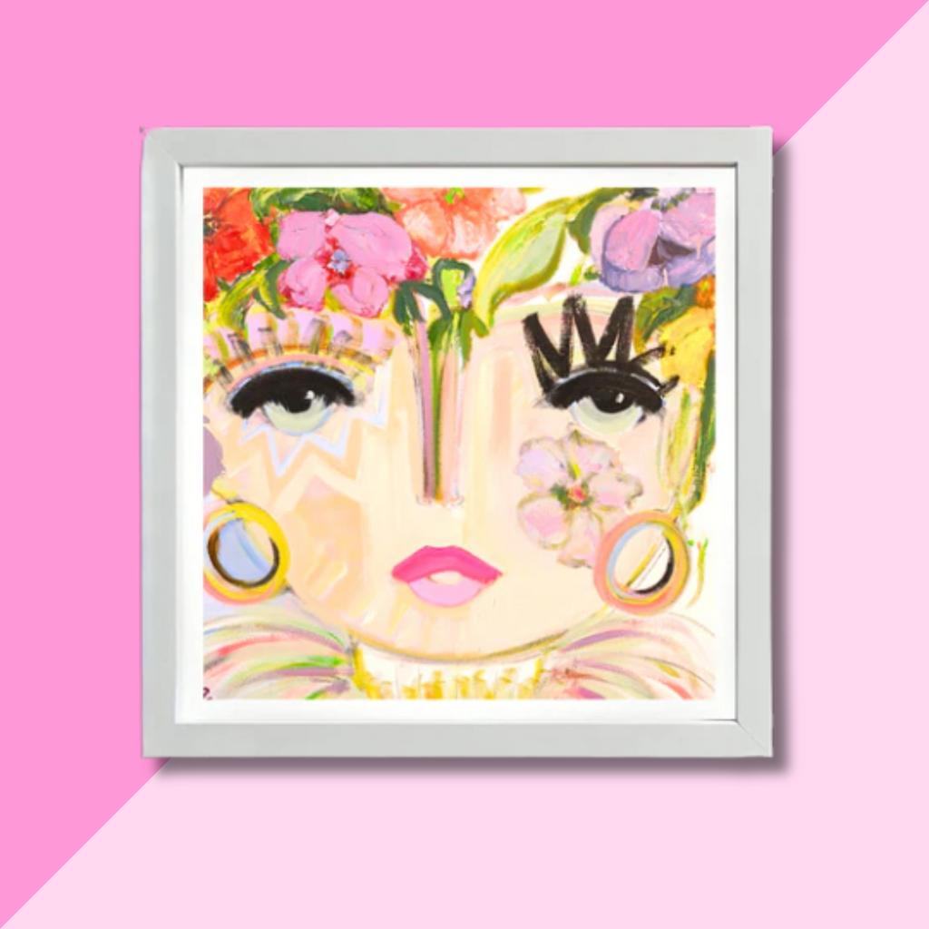 Windy O'Connor 8x8 Flower Child White Frame