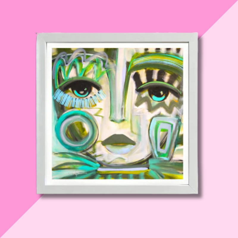 Windy O'Connor 8x8 That Girl Glows White Frame