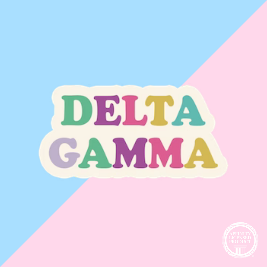 Over The Moon Sorority Retro Decal DELTA GAMMA