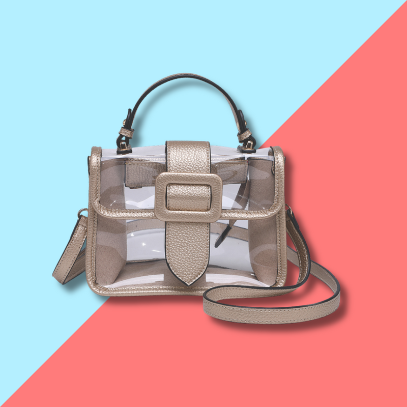 Toni Clear Crossbody - Gold