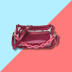 Jessica Clear Crossbody - Hot Pink