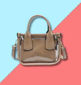 Stacey Clear Satchel - Taupe