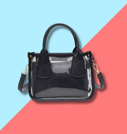 Stacey Clear Satchel - Navy