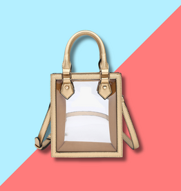Elise Clear Rect Crossbody - Gold