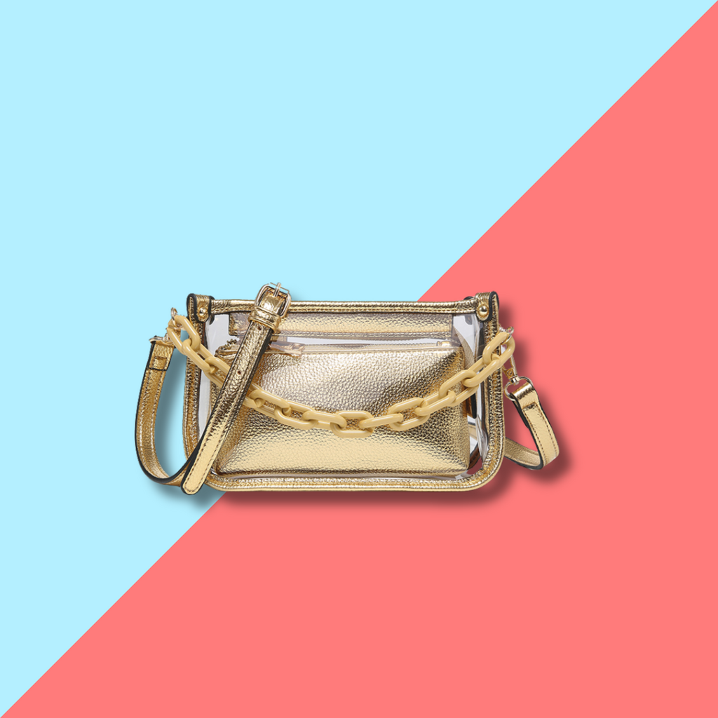 Jessica Clear Crossbody - Gold