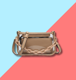 Jessica Clear Crossbody - Taupe