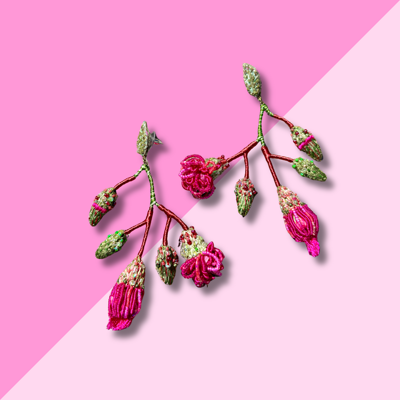 trovelore Pink Gum Blossoms Earrings
