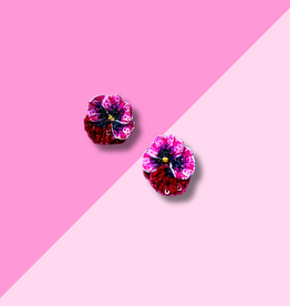 trovelore Rose Pansy Earrings