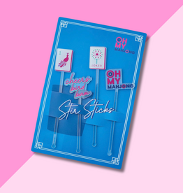 Oh My Mahjong Mahjong Cocktail Stir Sticks