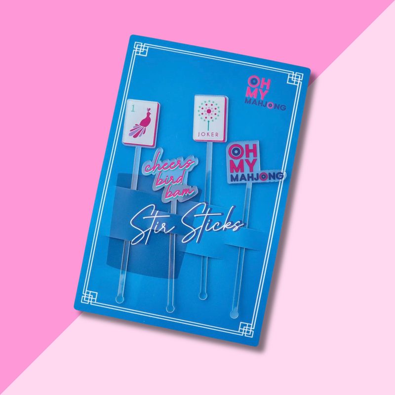 Oh My Mahjong Mahjong Cocktail Stir Sticks