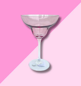 Estelle Colored Glass Rose Margarita Glass