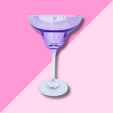 Estelle Colored Glass Lavender Margarita Glass