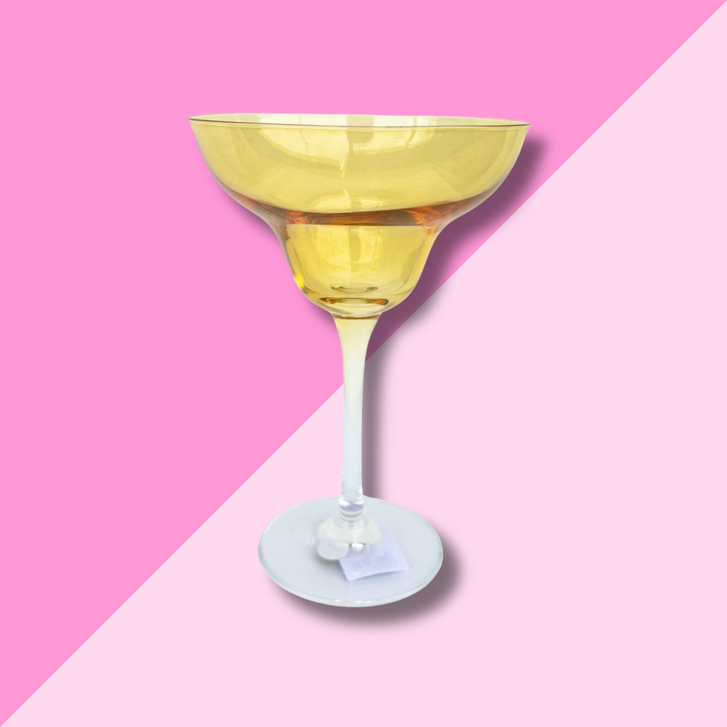 Estelle Colored Glass Yellow Margarita Glass