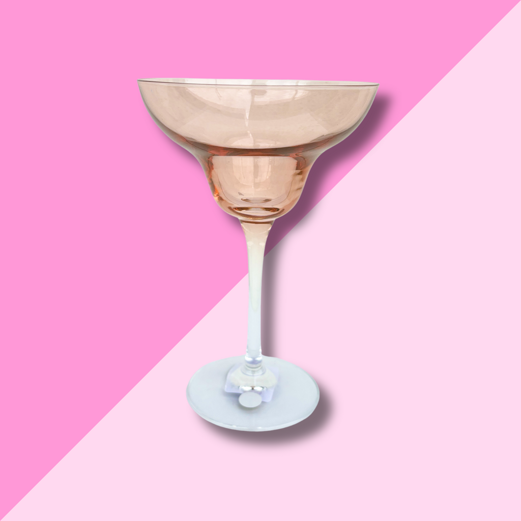 Estelle Colored Glass Blush Pink Margarita Glass
