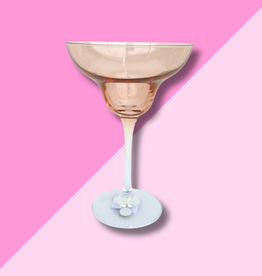 Estelle Colored Glass Blush Pink Margarita Glass