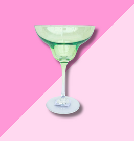 Estelle Colored Glass Mint Green Margarita Glass