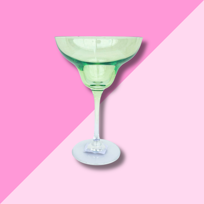 Estelle Colored Glass Mint Green Margarita Glass