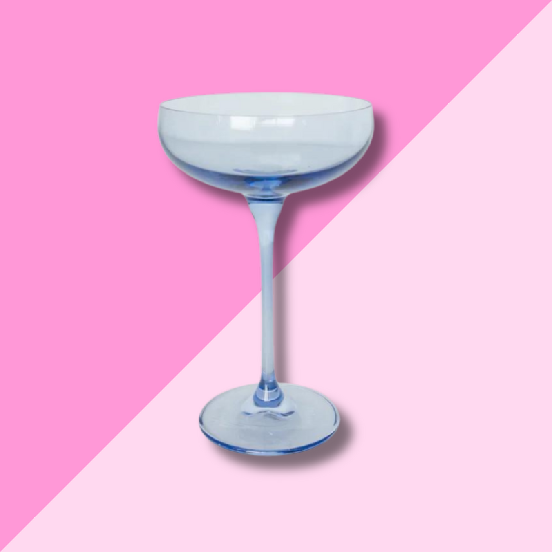 Estelle Colored Glass Cobalt Blue Champagne Coupe