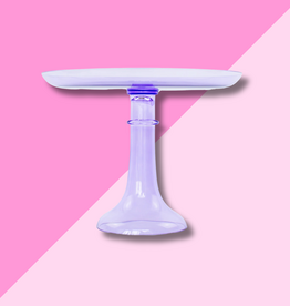 Estelle Colored Glass Lavender Cake Stand