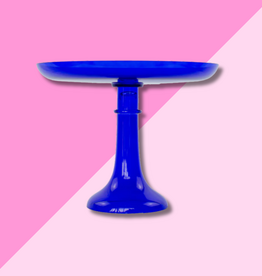 Estelle Colored Glass Royal Blue Cake Stand