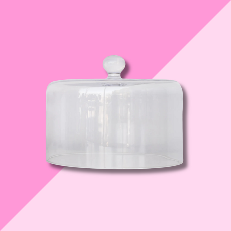 Estelle Colored Glass Cake Stand Dome