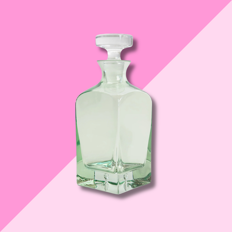 Estelle Colored Glass Mint Green Heritage Decanter