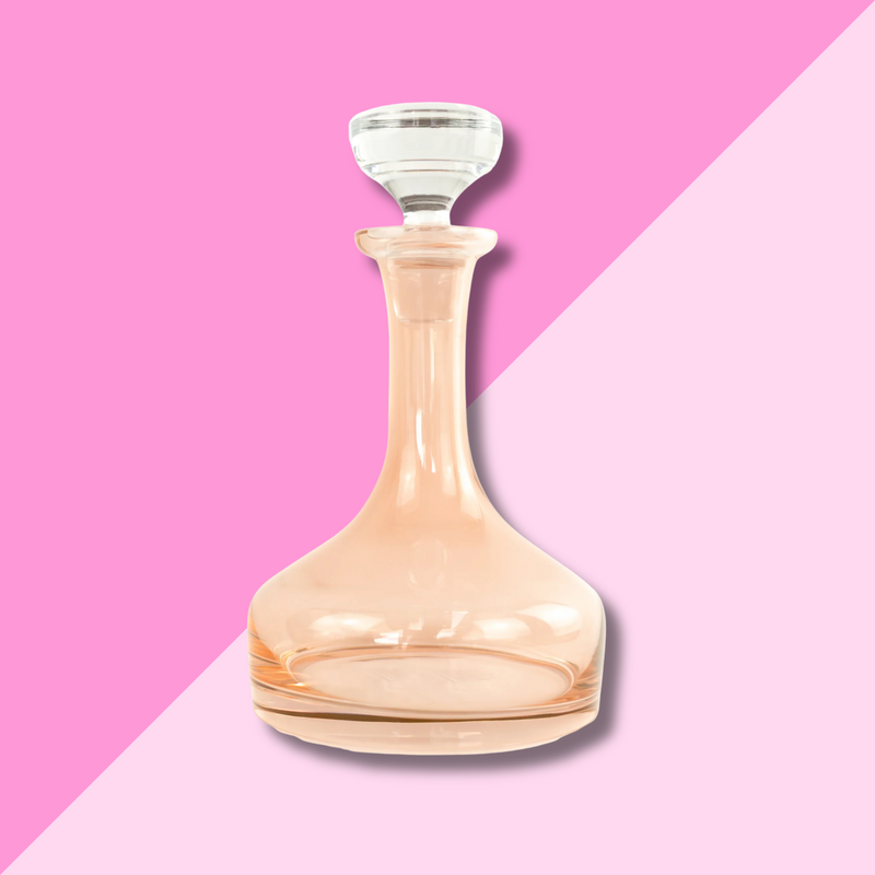 Estelle Colored Glass Blush Pink Vogue Decanter