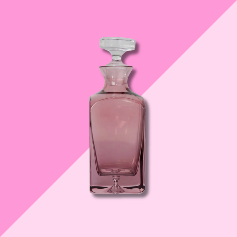 Estelle Colored Glass Rose Heritage Decanter