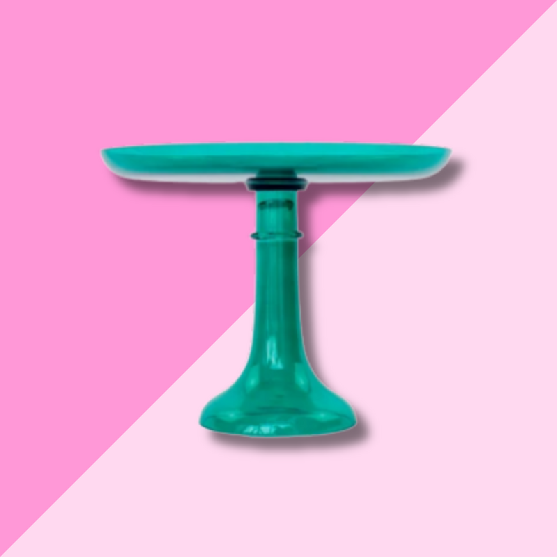 Estelle Colored Glass Emerald Green Cake Stand